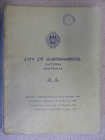 Book, City of Warrnambool, 1961