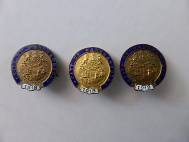 Badge, medallion, City of Warrnambool 1918, 1918