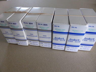 Microfilms, Microfilms – The Australian  & The Age Newspapers, 2014, 2015, 2014-5