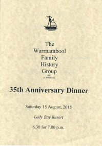 Document, Program WHFS 35th Ann, August 2015