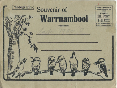 Document, Warrnambool Post Card, 1920s