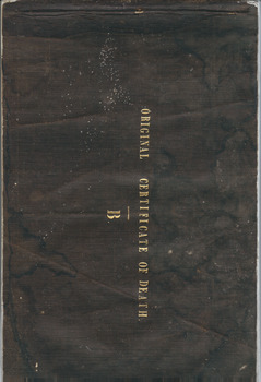 This is a ledger containing death certificates around Warrnambool in 1853-54.
