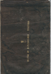 This is a ledger containing death certificates around Warrnambool in 1853-54.
