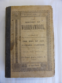 Book, The History of Warrnambool by  Richard Osburne, 1887
