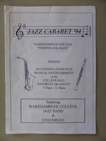 Warrnambool College "Friends of the Band" Jazz Cabaret '94