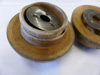 Equipment - money ball, Wooden Money Ball Cramond & Dickson, Late 19th century/Early 20th century