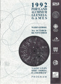 Program produced for 1992 Portland Aluminium Glenelg Games held at Warrnambool