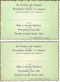 Document, Made in Australia Exhibition, 1950s
