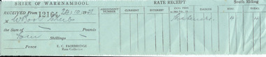 Document, Receipt WCC