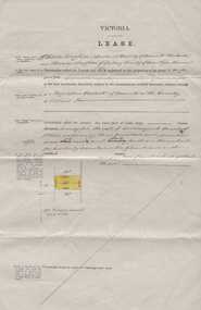 Document, Lease of 317 acres. C & Th Vaughan & A Bostock, 1879