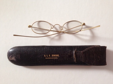 Glasses, Spectacle case and glasses, Early 20th century