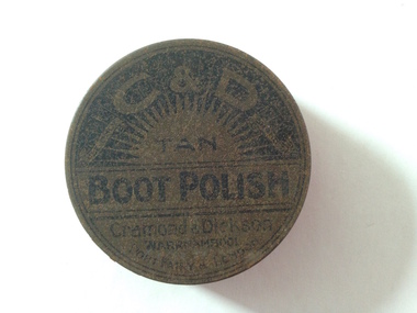 Tin, Boot polish Cramond & Dickson, Early 20th century