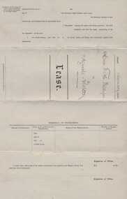 Document, Lease Miss Phillips to Augustus Bostock, Circa 1894