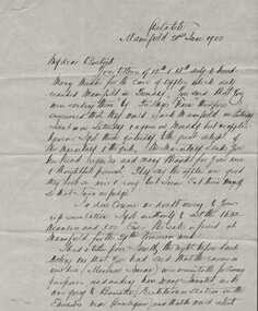 Letter, E H MaCartney to Augustus Bostock, 1900