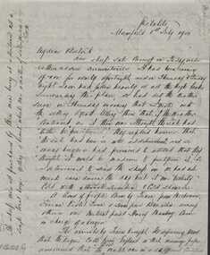 Letter, E H MaCartney to Augustus Bostock July 1, 1900