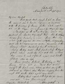 Letter, E H Macartney to Augustus Bostock, 1900