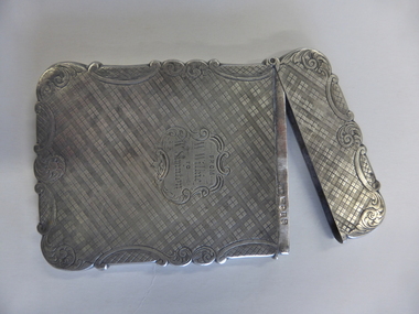 Case, Silver card case, Mid 19th century
