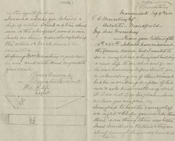 Letter, Augustus Bostock to E H Macartney, 1900