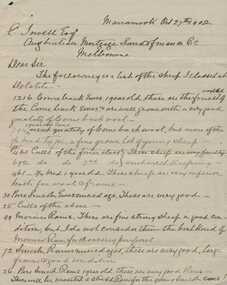 Letter, Augustus Bostock  to Australian Mortgage Land and Finance, 1902