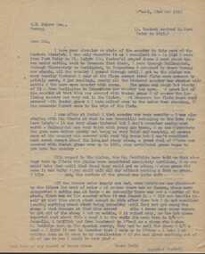 Document, copy, Typed Augustus Bostock to G B Palmer