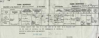 Certificate, Death Margaret Bostock 1919, 1989