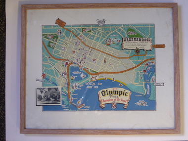 Advertising, Tourist Map of Warrnambool (framed x 2), 1950s