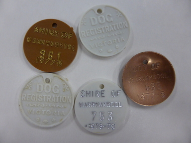 Tags, Dog Registration tags, 1970s
