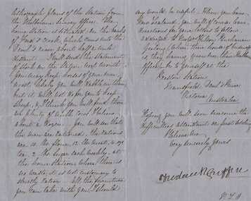 Letter, Frederick Griffin re moving to New Zealand