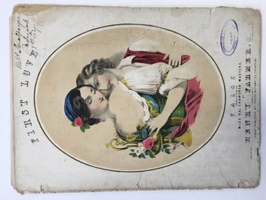 Sheet music, First love, 1850s