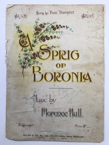 Sheet music, A sprig of boronia, 1916