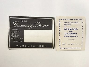 Document, Label Cramond & Dickson