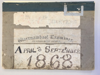 News Sheet, Warrnambool Examiner 3/4/1868 - 29/9/1868, 1868