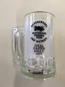 Souvenir Glass, Warrnambool historical Vehicle Club, Circa 1977