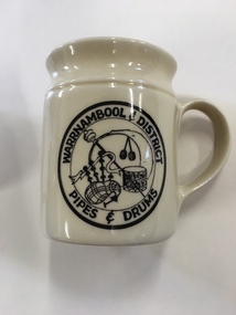 Souvenir Mug, Warrnambool & District Pipes and Drums, Late 20th century