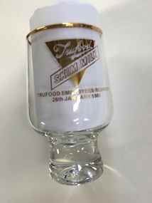 Souvenir glass, Trufood Employees Reunion 1986, Circa 1986