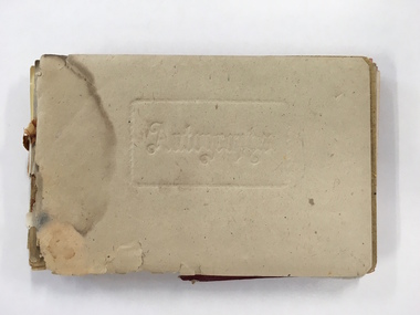 Booklet, Autograph Book, Late 1930s