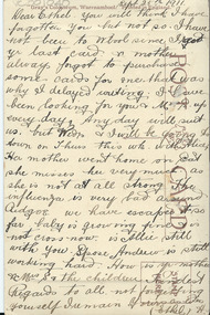 A postcard featuring an image of St Joseph's Church Warrnambool. It was written in 1911.