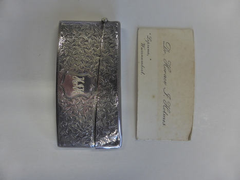 Silver Business Card Holder Dr Horace Holmes