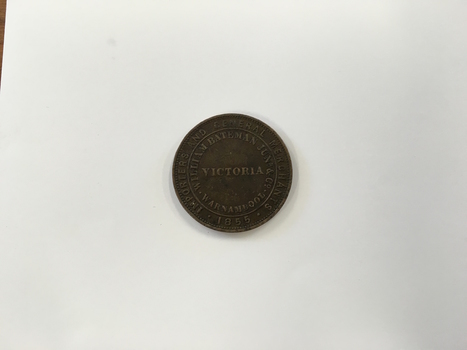  This is a Bateman token from 1855. 
