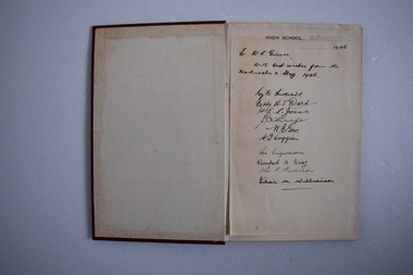 Book presented to W.L. Grauer