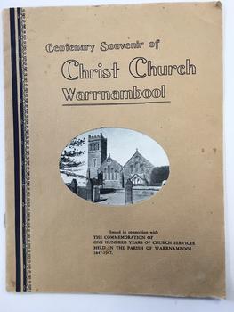 Front cover of booklet Centenary Souvenir of Christ Church Warrnambool