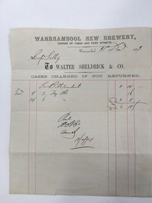 Document, Warrnambool New Brewery, 1870s