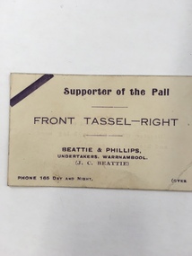 Undertaker's Cards x 3, Beattie and Phillips, 1930s or 40s