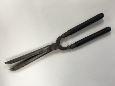 These are pronged metal hair curling tongs.