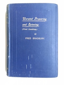 Book, Worsted Preparing & Spinning, 1923