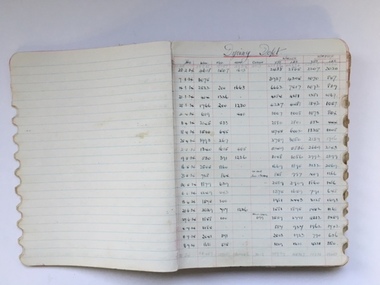 Book, Ledger Woollen Mill - Departmental Weekly Reports, 1930s