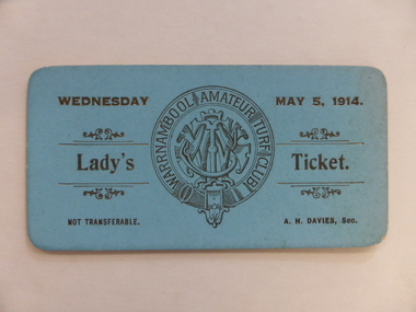 Ticket, Warrnambool Amateur Turf Club, 1014