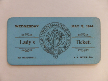Ticket, Warrnambool Amateur Turf Club, 1014