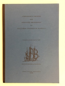 Booklet, Gordon Forth, Anglo-Irish Colonists in Australia, 1992