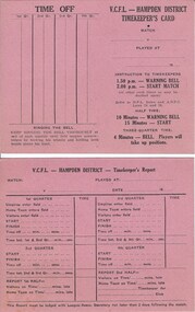 Document, VCFL Hampden District, Mid 20th century